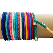 Pulseras Milan Ajustables Paq Con 17 Pz Diferentes Colores