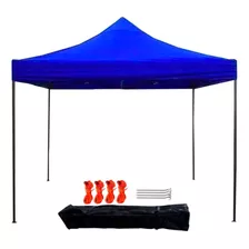 Gazebo Plegable 3x3 M Autoarmable Toldo Playa Jardin Carpa Color Azul