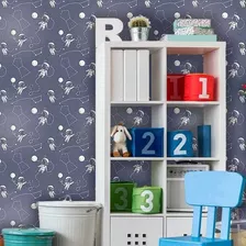 Papel De Parede Adesivo Infantil Astronautas 245627971-3m