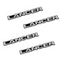 Emblema Lancer Mitsubishi Letras Cromo Auto Camioneta 