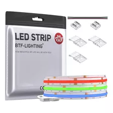 Btf-lighting Fcob Cob Rgb - Tira De Luz Led Flexible De Alta