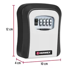 Caja Combinacion Guarda Llaves Para Pared 12cm Hermex 45328 Color Negro