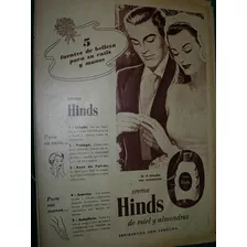 Publicidad Clipping Cosmetica Crema Hinds Miel Almendras M1