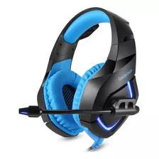 Auriculares Con Cable Daihatsu D-au405 Gamer Luz Mic Azul