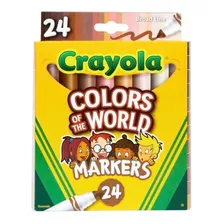 Plumones Multiculturales De Crayola, 24 Tonos Diferentes.