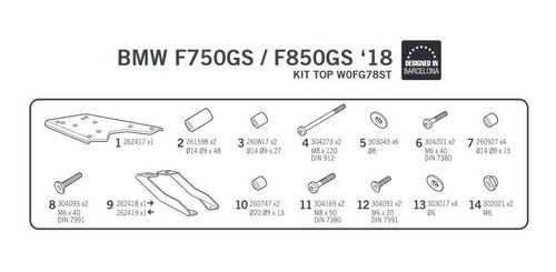 Fijacin Bal Trasero Bmw F750gs / F850gs 2018-2021 W0fg78st Foto 3