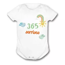 Body Estampado 365 Sorrisos Aniversario 1 Aninho Foto R2330l