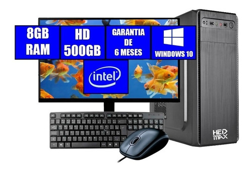 Pc Computador Cpu Intel + Hd 500gb, 8gb Memória Ram