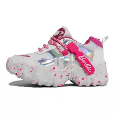 Tenis Barbie Niña Sneaker Chunky Plataforma 18/21 Moda