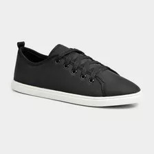 Tênis Feminino Casual Sapatênis Original Flat Form Preto