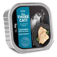 Paté Threecat Gato Castrado Control Bolas Pelos Salmón 90 Gr