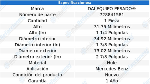 Goma Amortiguador Dai De Hule Para Modelos Mercedes Benz Foto 2