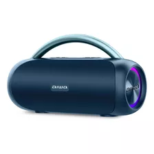 Bocina Aiwa Portátil Bluetooth Waterproof Rgb Aws10btb Color Azul Acero