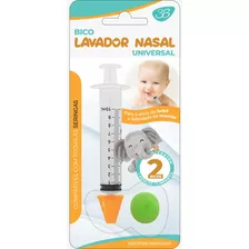 Lavador Nasal Universal Silicone Catarro Sinusite Infantil Cor Laranja E Verde
