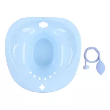 Cuenco Hondo Blue Sitz Bath Con Orificios De Drenaje Antides