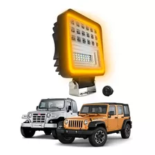 Farol Milha 42 Leds Off Road Quadrado 126w - Troller Jeep