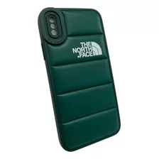 Funda Puffer The North Face Cuerina Para iPhone 11 12 13 14 