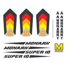 Antigo Grafismo Adesivos Monark Super 10 1981