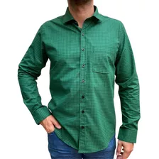 Camisa Masculina Xadrez Manga Longa Estilo Country 809