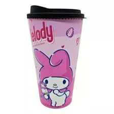 Vaso Oficial My Melody Sanrio Hello Kitty 550ml C/ Tapa