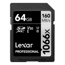 Memoria Sd Lexar Professional 64gb - R:160mb - W:70mb 1066x