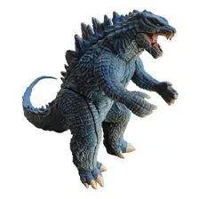 Godzilla Articulado Con Sonido Real 45 Cm Largo Azul