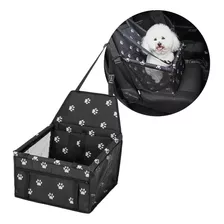 Transportador Silla Auto Mascota Perro Gato Seguridad Paseo Color Negro