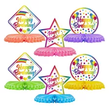 Rainbow Birthday Centerpieces Colorful Paper Comb Dec...
