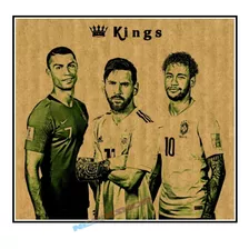 Futebol Esportes Poster 35x40cm Neymar Messi Cr7 - Kings