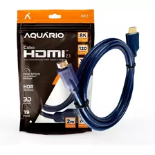 Cabo Hdmi 2.1 8k 3d 2m 120hz 4320p Ps5 Xbox - 2 Metros