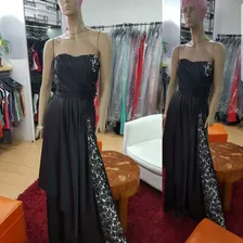 Vestido De Raso Strapless 