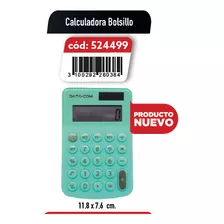 Calculadora Bolsillo 8 Dig. Verde Pastel Datacom