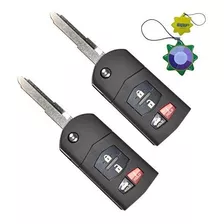 Carcasas Para Llaves - Hqrp 2-pack Remote Flip Folding Key F