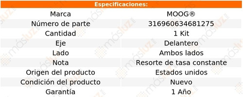 1 Pack Resortes Suspensin Delanteros Gto V8 6.4l 66 Moog Foto 2