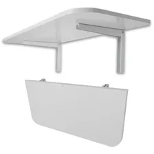 Mesa Dobrável De Parede Branca Cozinha Escrivaninha 70x45 Cm Cor Branco