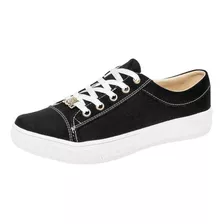 Tenis Nazzcar 3501 Mujer Talla 22 Al 26 Color Negro Sc.