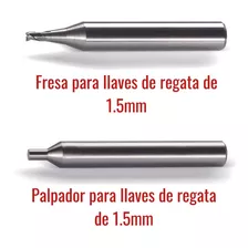 Kit Fresa Y Palpador 1.5mm Para Duplicar Llaves De Regata