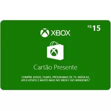 Cartão Presente Digital Xbox-15 Reais