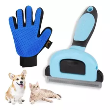 Cepillo Deslanador Pelo Perro O Gato Mascota Con Guante 2pcs