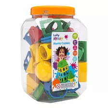 Brinquedo Blocos De Montar Educativo 48 Peças - Lolly