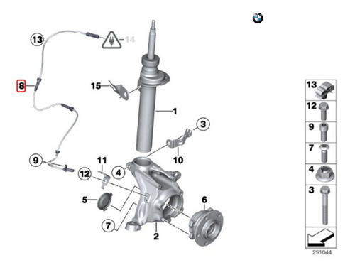 Sensor Abs Delantero Para Bmw X3 F25 18d Foto 2