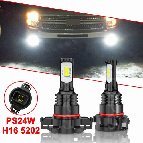 Bombilla Led Antiniebla 5202 H16 Ps24w 4000lm Para Chevrolet Foto 2