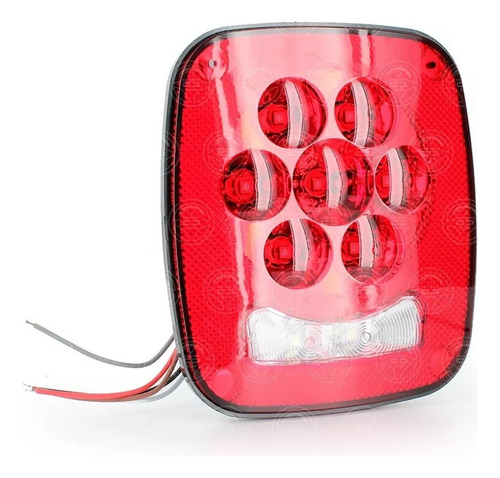 Calavera Tipo Jeep 9 Led Plafn Remolque Camin Fijo Estrobo Foto 3