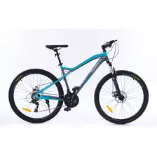 Bicicleta Zanella Delta Xe2.10 27.5 Gris Con Turquesa