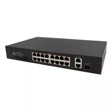 Switch Poe 16+2 10/100/1000 Cctv Pctecno