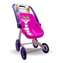 Carrinho De Boneca Confort Baby Rosa E Roxo Da Samba Toys