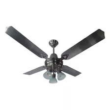 Ventilador De Techo Platil Metalico Con Spot 3 Luces