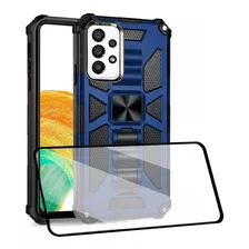 Kit Mica 9d + Funda Samsung Blindada Uso Rudo Esquinas Stand