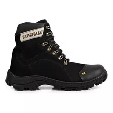 Coturno Bota Masculino Cat 100% Couro Legítimo Confortável 