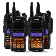 Kit 4 Rádio Comunicador Baofeng Uv9r 10w Resistente À Água 